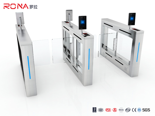 comprar Lector de tarjetas del reconocimiento de cara Swing Gate Turnstile con el motor sin cepillo DC24 6 pares del sensor online manufacture