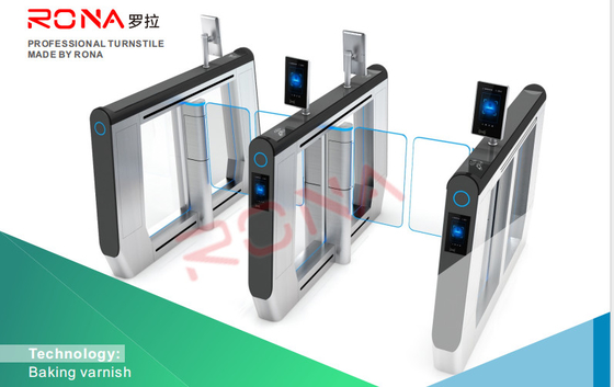 comprar Lector de tarjetas RFID de huellas dactilares Puerta de velocidad Tornostil de acero inoxidable para edificios de oficinas online manufacture