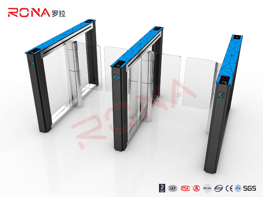 comprar Puerta de velocidad de superficie cepillada giratoria de vía rápida giratoria de media altura con lector de huellas dactilares online manufacture