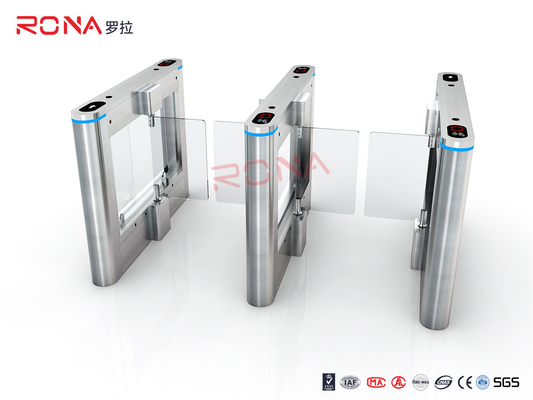 comprar Control de acceso a peatones Seguridad Puerta giratoria de oscilación con brazo de vidrio / acrílico online manufacture