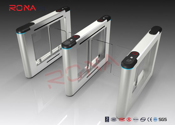 Acero inoxidable de la puerta de la barrera del oscilación de la entrada de la huella dactilar para el canal de la desventaja