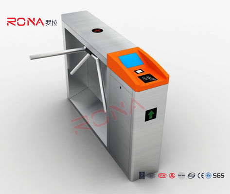 Lector de huellas dactilares de trípode Puerta giratoria de acero inoxidable 304 Puertas de seguridad para peatones