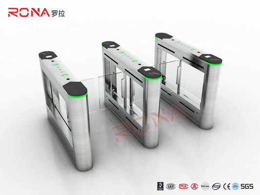 Puertas bidireccionales de tornillo de acero inoxidable 304 con lector de tarjetas y motor sin escobillas de CC