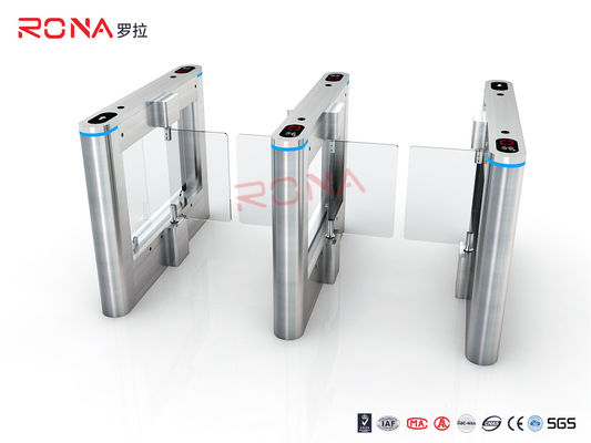 Control de acceso a peatones Seguridad Puerta giratoria de oscilación con brazo de vidrio / acrílico