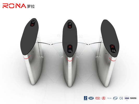 Torniquete de la barrera de la aleta de DC24V 20W, sistema biométrico del lector de tarjetas de la puerta de la barrera de la entrada