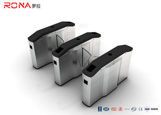 Acero inoxidable del peatón RS232 304 automáticos hasta la cintura de la puerta de la barrera de la aleta