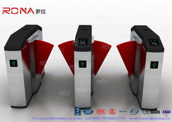 Barrera peatonal del ala de la aleta de la oficina de la puerta 550m m del torniquete de la media altura de la puerta de la barrera de la aleta de la seguridad